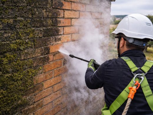 Démoussage de façade à la vapeur dans les Alpes-Maritimes 06